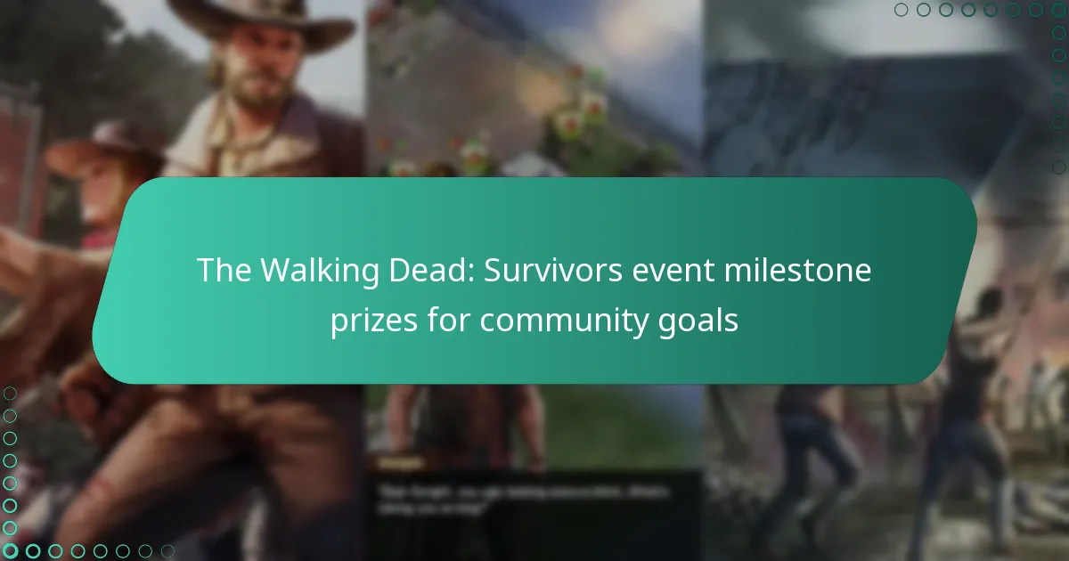 The Walking Dead: Survivors event milestone prizes for community goals