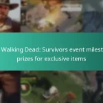 The Walking Dead: Survivors event milestone prizes for exclusive items