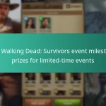 The Walking Dead: Survivors event milestone prizes for limited-time events