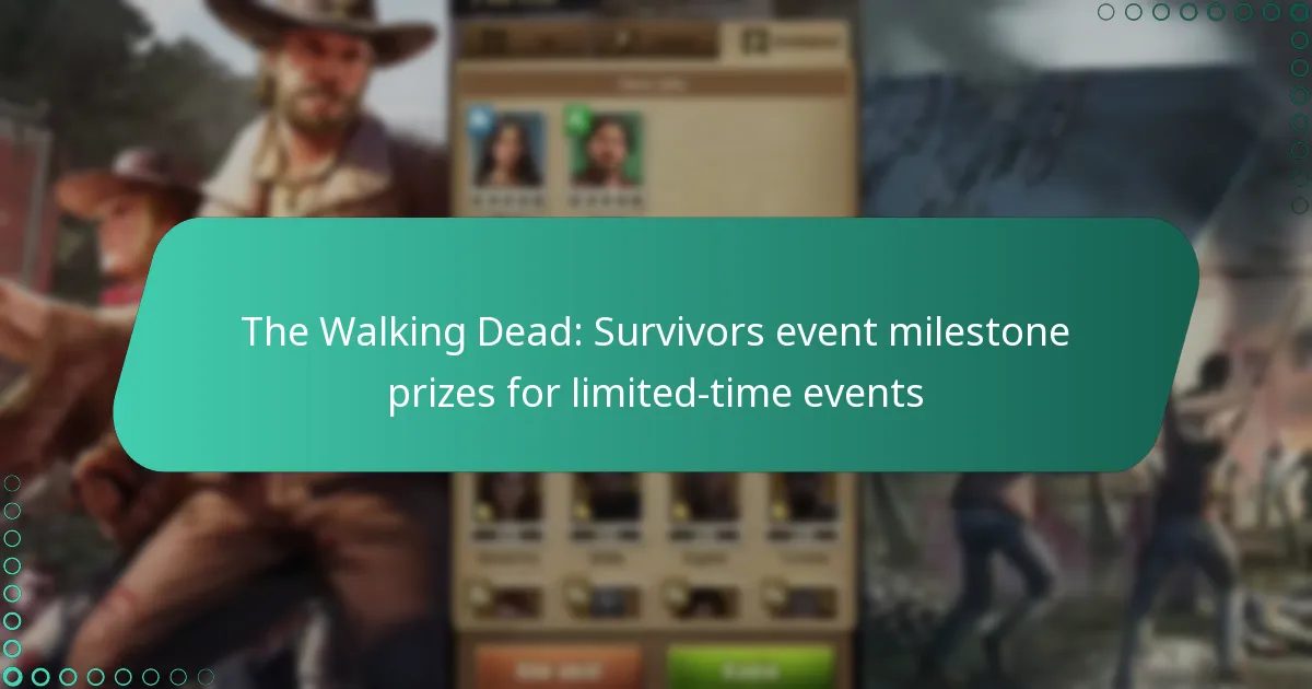 The Walking Dead: Survivors event milestone prizes for limited-time events