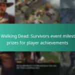 The Walking Dead: Survivors event milestone prizes for player achievements