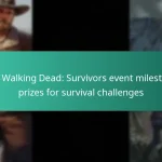 The Walking Dead: Survivors event milestone prizes for survival challenges