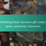 The Walking Dead: Survivors gift codes for gems, speed-ups, resources