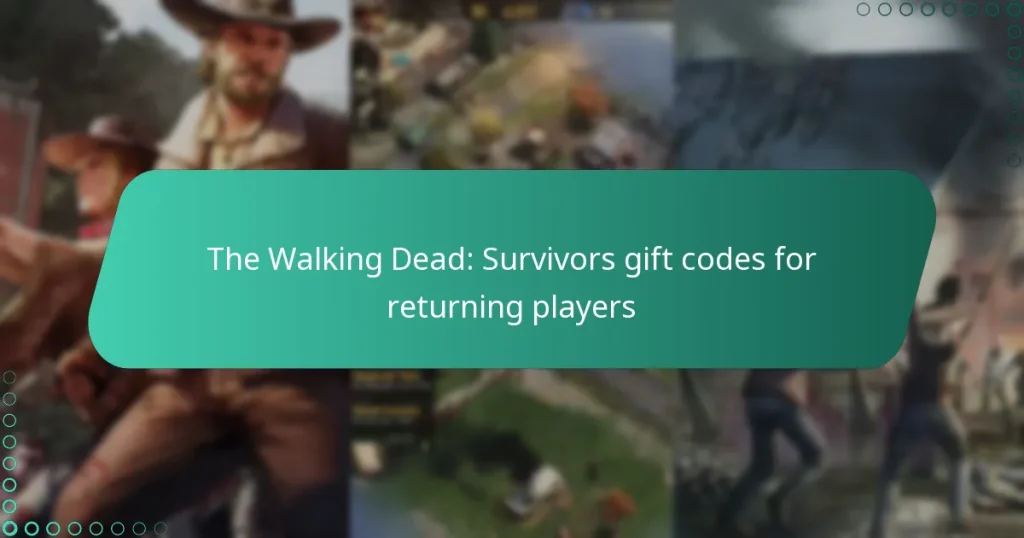 The Walking Dead: Survivors gift codes for returning players