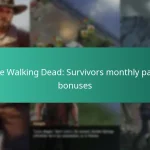 The Walking Dead: Survivors monthly pass bonuses