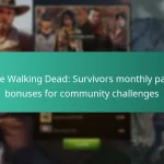 The Walking Dead: Survivors monthly pass bonuses for community challenges