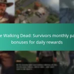 The Walking Dead: Survivors monthly pass bonuses for daily rewards
