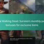 The Walking Dead: Survivors monthly pass bonuses for exclusive items