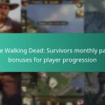 The Walking Dead: Survivors monthly pass bonuses for player progression