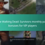 The Walking Dead: Survivors monthly pass bonuses for VIP players
