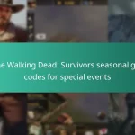 The Walking Dead: Survivors seasonal gift codes for special events