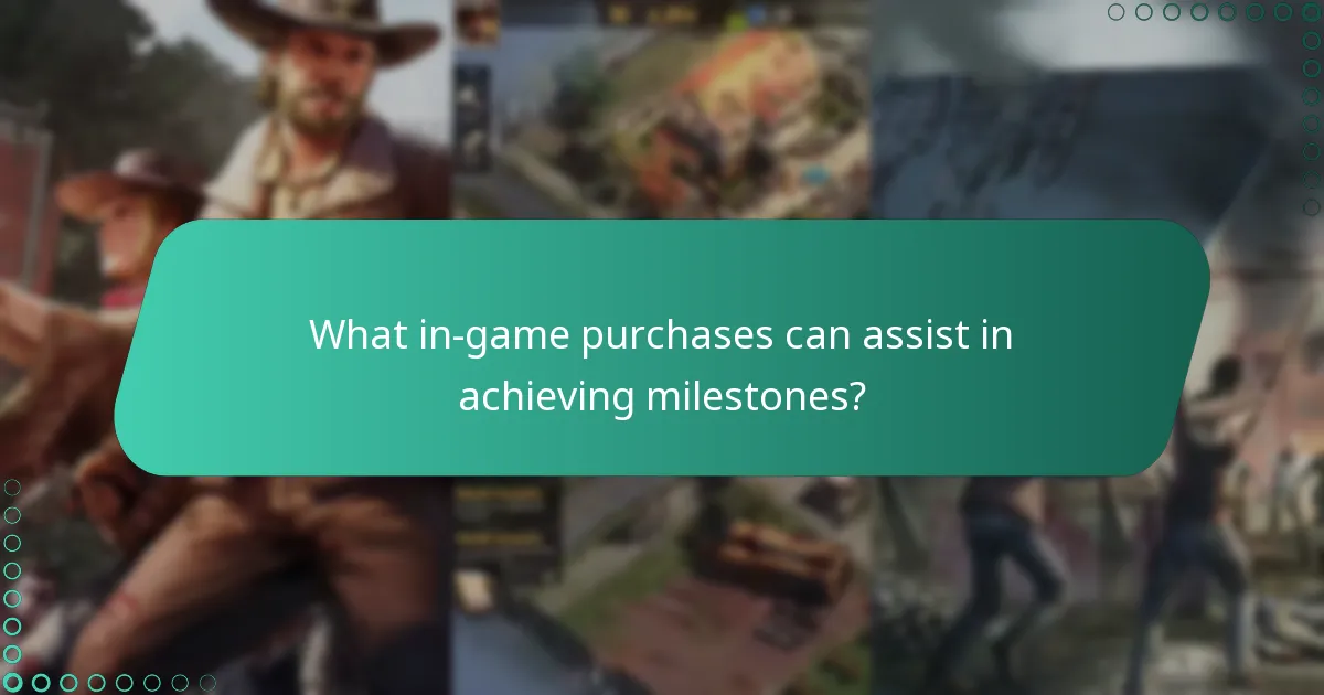 What in-game purchases can assist in achieving milestones?